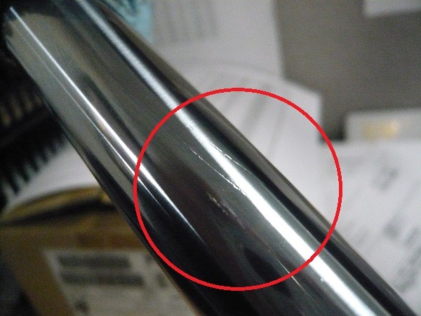 Light scratches can cause problems such as noise during operation.