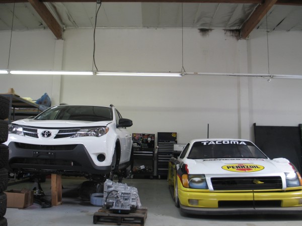 Kind of hard to not get distracted in this shop. I mean, its filled with race cars and parts. Rod Millen (Ryan's father) has his old Pikes Peak Tacoma. That kept getting my attention!